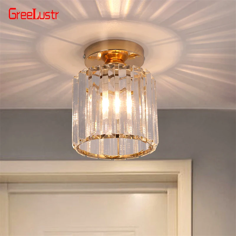 

Modern Minimalist K9 Crystal Ceiling Lamp Indoor Corridor Decorative Lamp New Design Restaurant Lustre Porch Aisle Corridor Led