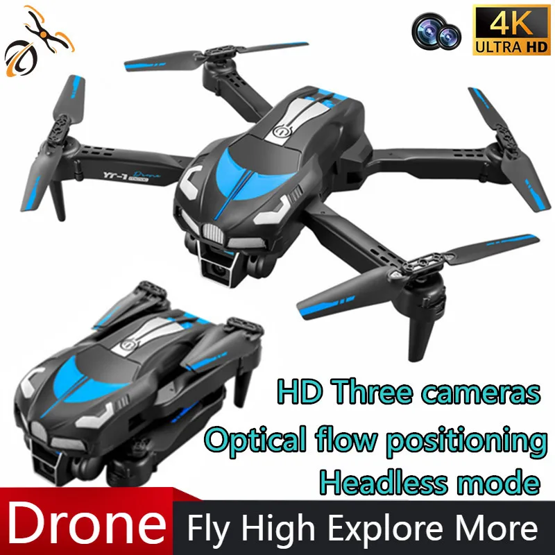 

YT-1 Drone 4k Profesional Triple Camera Professional Obstacle Avoidance Optical Flow Positioning Aerial Photography Quadcopter