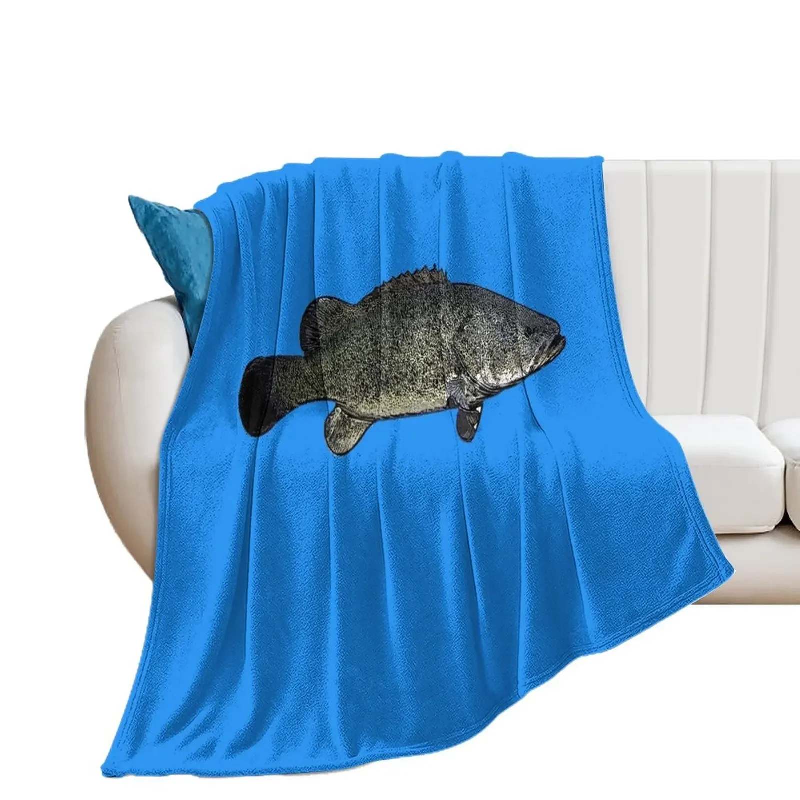 

Murray Cod Black Alternate Design Throw Blanket Weighted Hairy Blankets