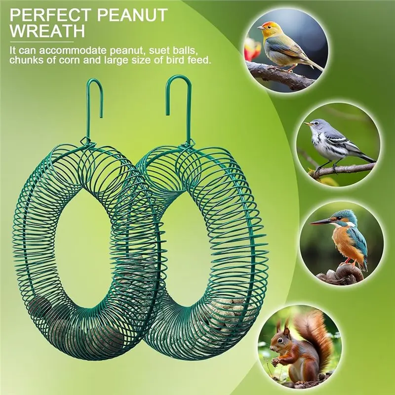 

Металлическая подвесная кормушка для птиц и белок в форме арахиса, 2 шт., для использования на улице