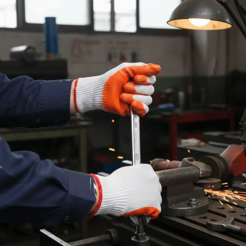 

12pairs Wear-Resistant Labor Insurance Gloves Breathable Non-Slip Nitrile Gloves Excellent Grip Flexible Protective Gloves