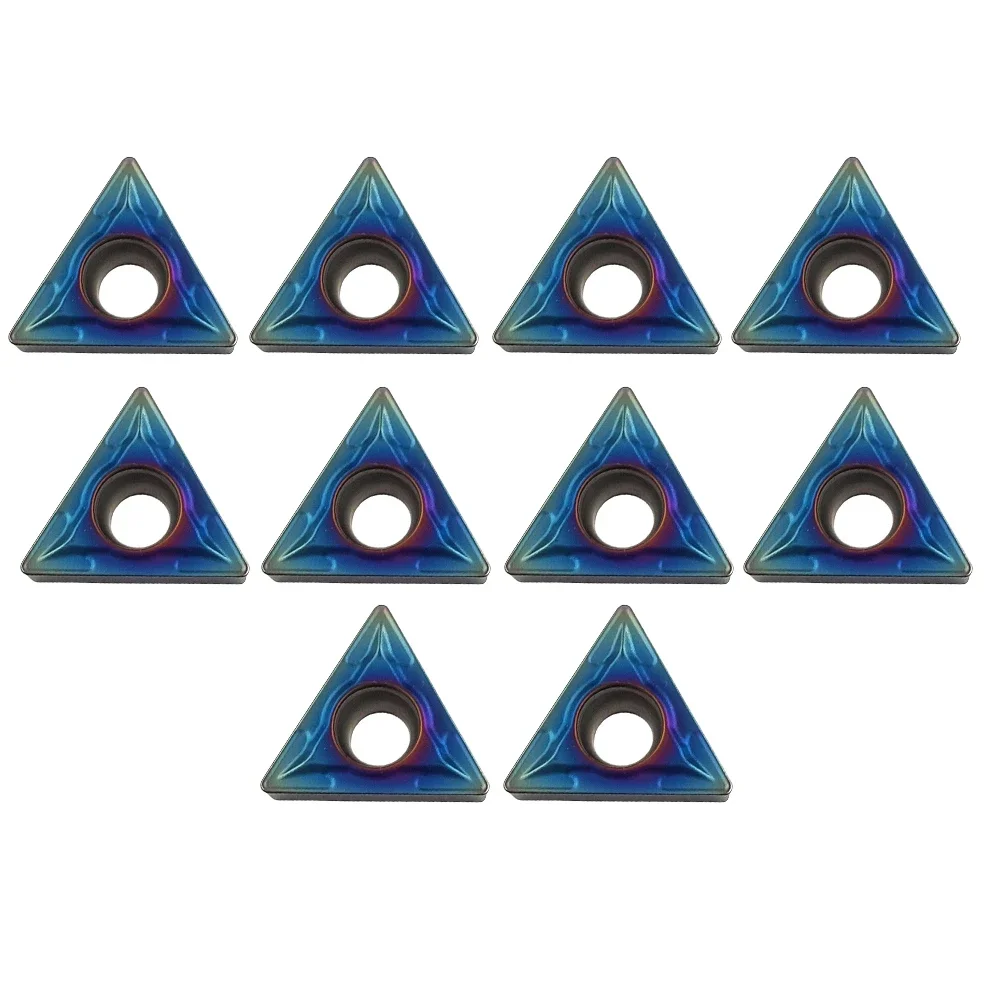10pcs TCMT21.51 TCMT110204 Carbide Inserts Nano-Blue Coating Insert For Steel/Stainless Steel/Iron Machining Tools Spare Parts