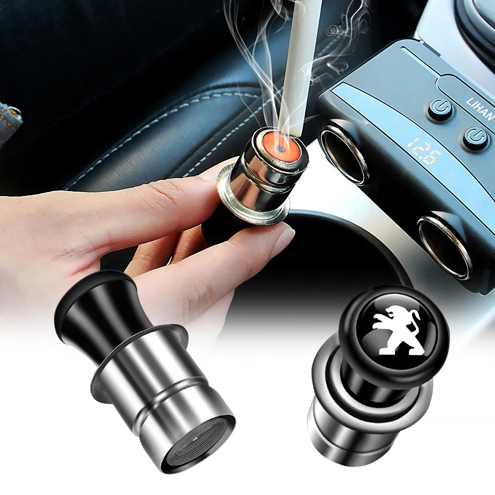 1Pcs Car Metal Windproof Electronic Cigarette Lighter for Peugeot 107 108 2008 3008 5008 206 207 208 306 307 308 508 106 301 RCZ