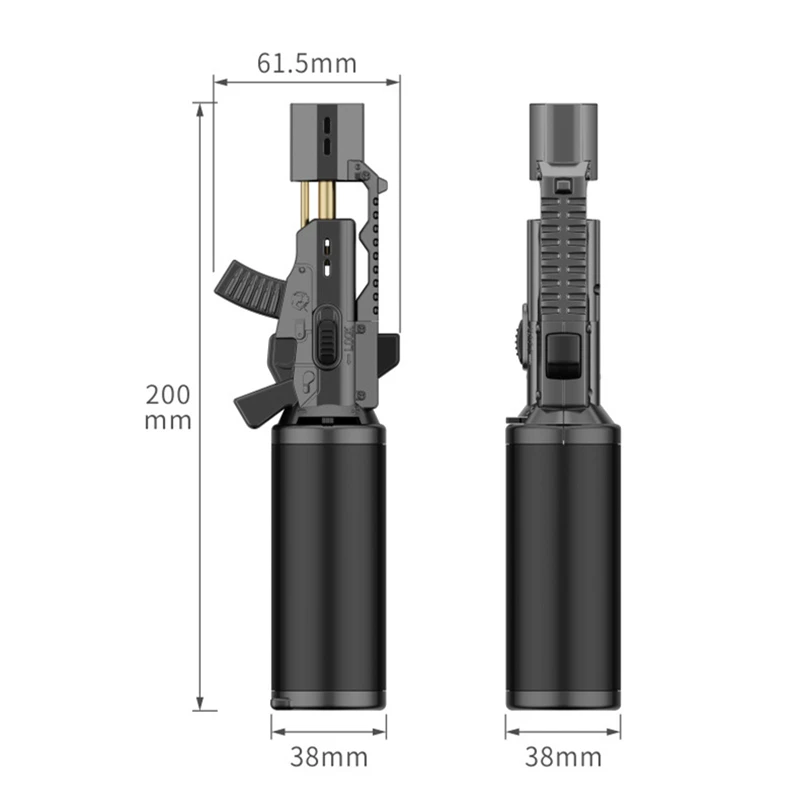 New Windproof Metal High Temperature and High Power Lighter Jet Flame Inflatable Outdoor Barbecue Cigar Kitchen Lighter