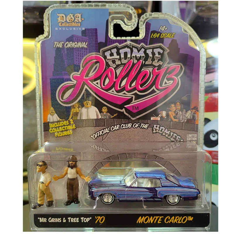 

Greenlight 1:64 × DGA масштаб 1970 Монте-Карло из сплава, имитация модели автомобиля, статическая коллекция, украшенные праздничные игрушки, сувенирный подарок