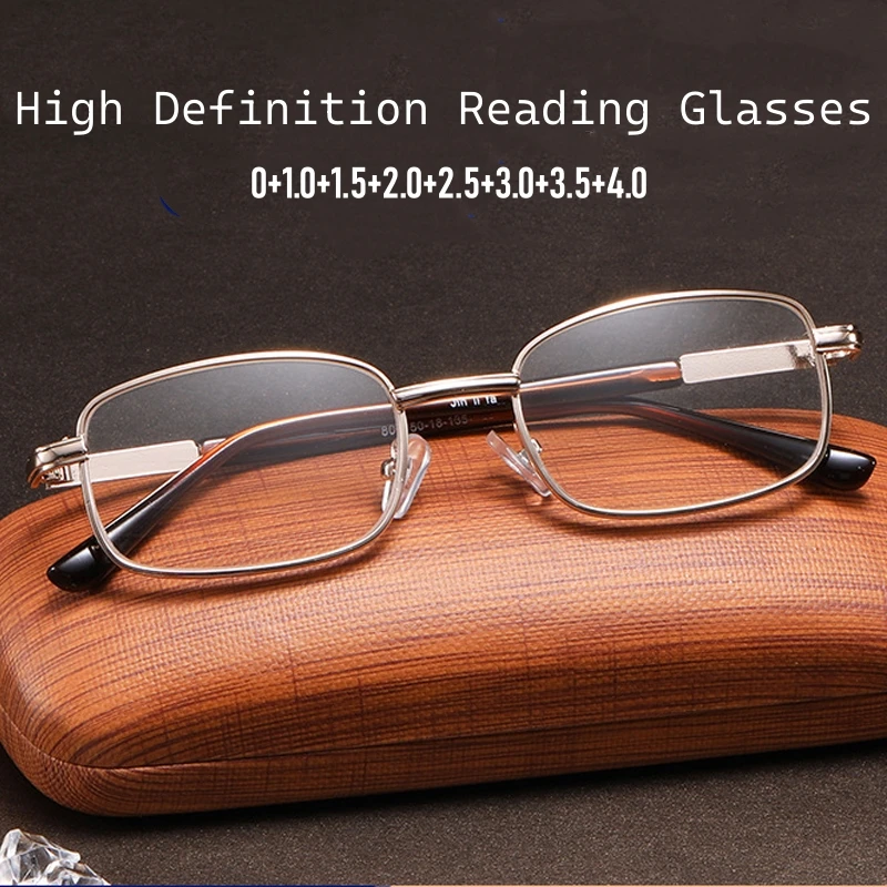 Men Women Anti Fatigue Reading Glasses Unisex Ultralight Square Frame Far Sight Eyewear Classic Retro Transparent Presbyopia