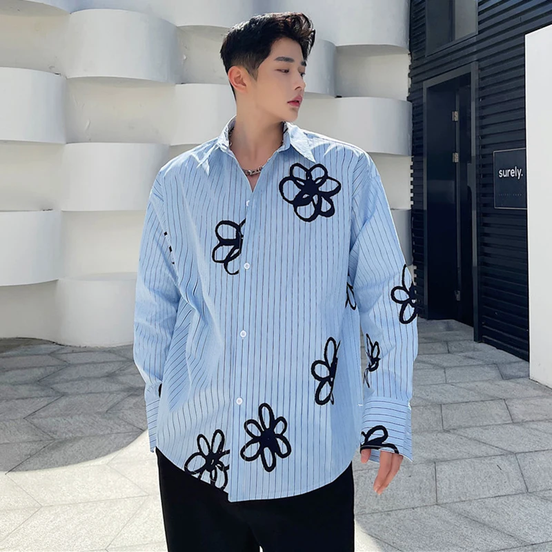 LUZHEN Trendy Original Printed Long Sleeve Shirt Men\'s Elegant Street New Fashion Casual Tops Korean Reviews Many Clothes LZ1356