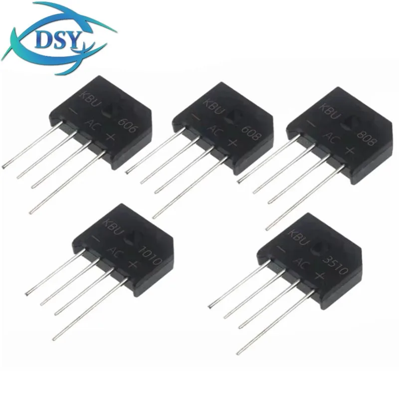10PCS 600V 800V 1000V Diode Bridge Rectifier 2A 3A 4A 6A 8A 10A 15A KBP206 KBP210 KBP310 KBL406 KBL410 608 610 KBU810 1010 1510