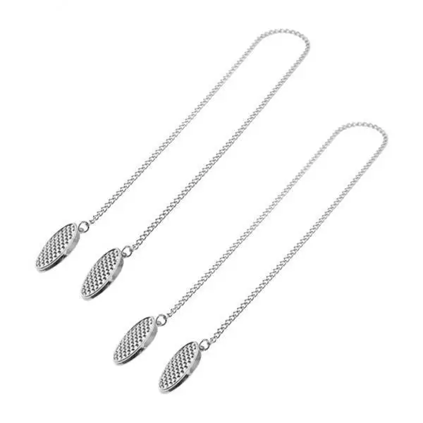 Napkin Clips with Alloy Chain Bib Towel Holder Portable Neck Strap for Outdoor Picnic Drawing Studio Dining