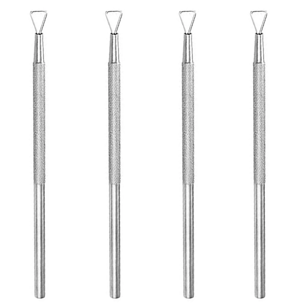 Lulaa descascador de cutícula triangular, empurrador de cutícula para removedor de esmalte em gel, design triangular, ferramentas para manicure