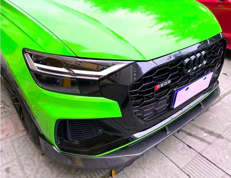 Fits For Audi Q8 SQ8 2019 2020 2021 2022 High Quality Carbon Fiber Bumper Front Lip Rear Diffuser Spoiler Side Skirt Body Kit