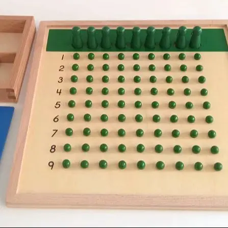 Montessori Multiplication Unit Division Board with frame Educational Teaching Toy for Boys & Girls School And Family Learning