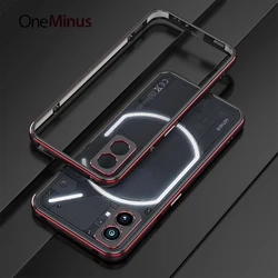 Luxury For Nothing Phone 1 Case 2 One Aluminum Metal Bumper Frame Slim Cover Skin Protective Phone Funda +Carmera Lens Protector