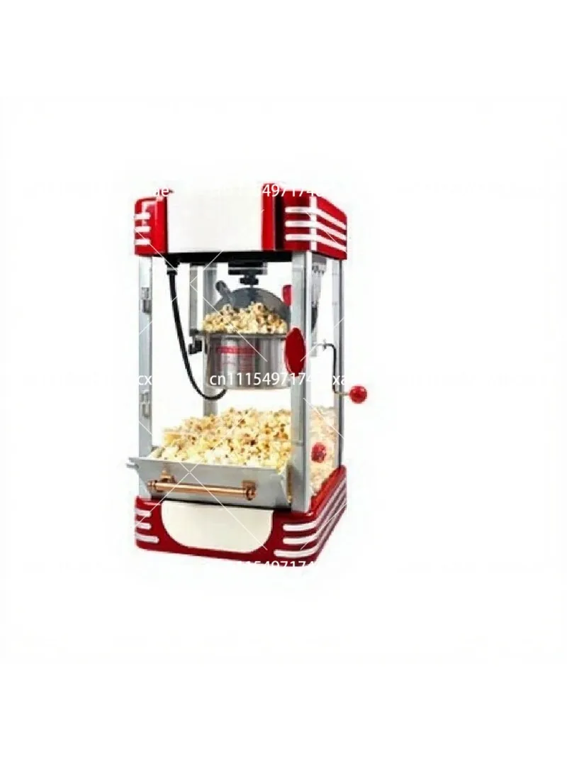 Mini Popcorn Machine Electric Corn Popper Kettle Type with Oil and Sugar Support for Home Commercial Use