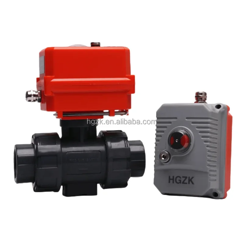 

Motorized 2'' 25mm Modulating UPVC Water Control PVC Rotary Electric Actuator Water Ball Valve