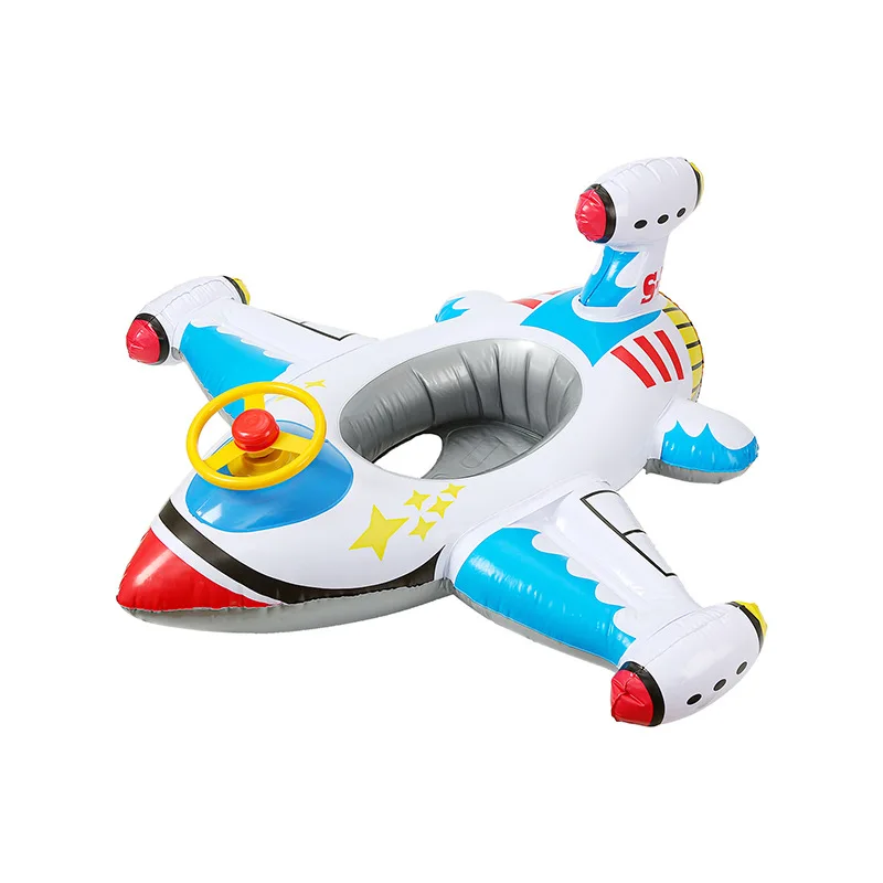 Baby Swim Ring Inflatable Toy Aircraft Shape Swimming Circle Seat Float Swimming Pool Beach Summer Water Toy For Kid Children