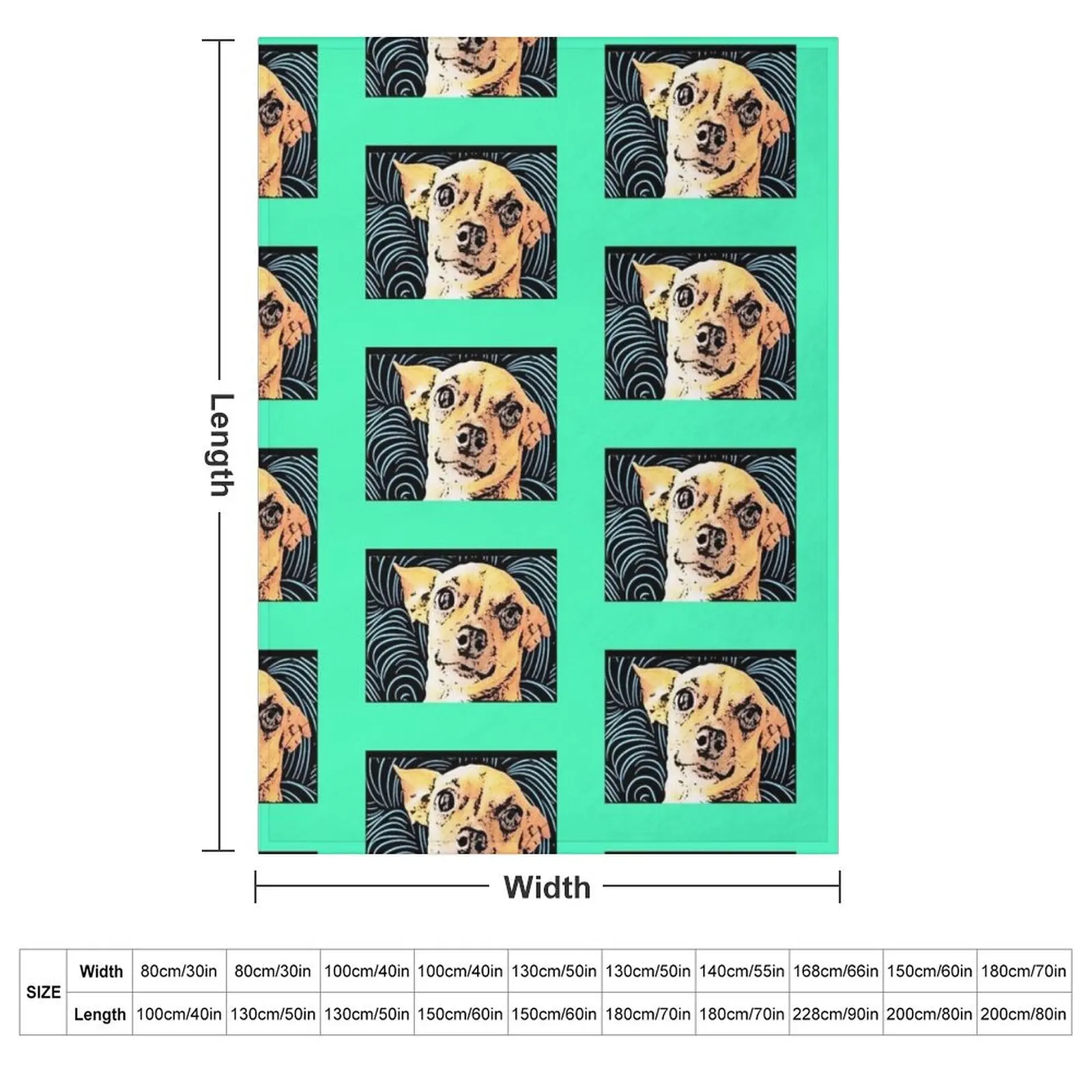 Chiweenie Love Throw Blanket Decorative Beds Vintage Blankets