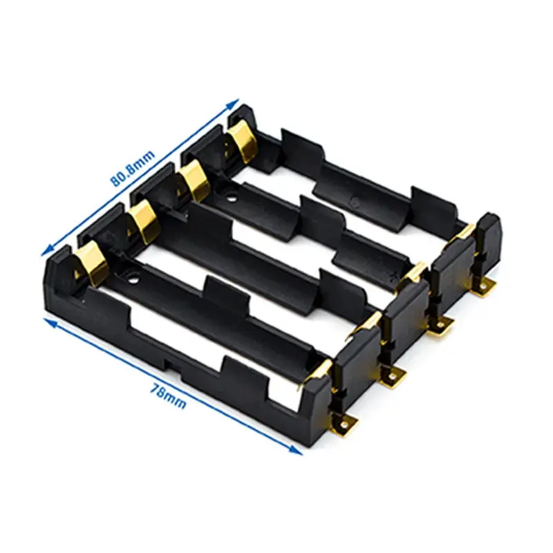 2pcs 18650 SMT Battery Holder 1x2x3x4x 18650 SMD Battery Box Storage Case Container Power Bank With Bronze Pins Rechargeable view 5