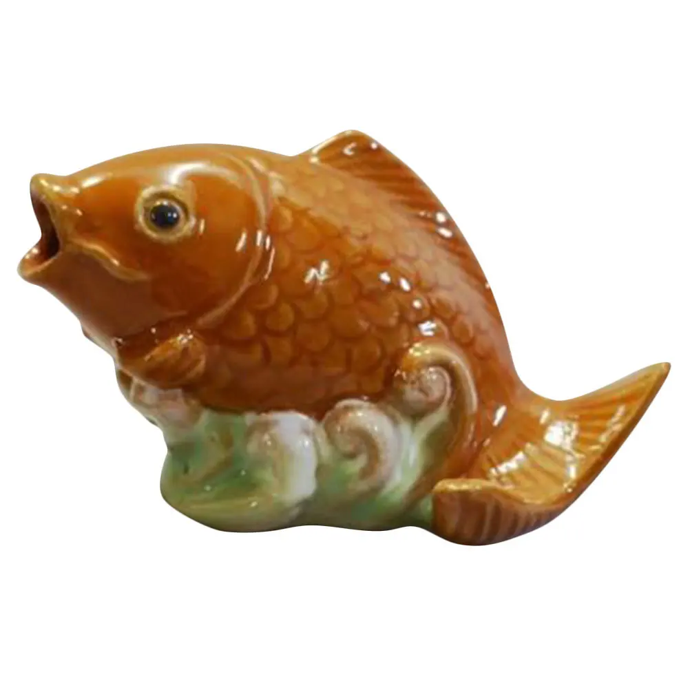 Wear Resistant Ceramic Carp Figure Gradient Color Garden Decoration Fountain Sprinkler Replacement Outdoor Water Fountains
