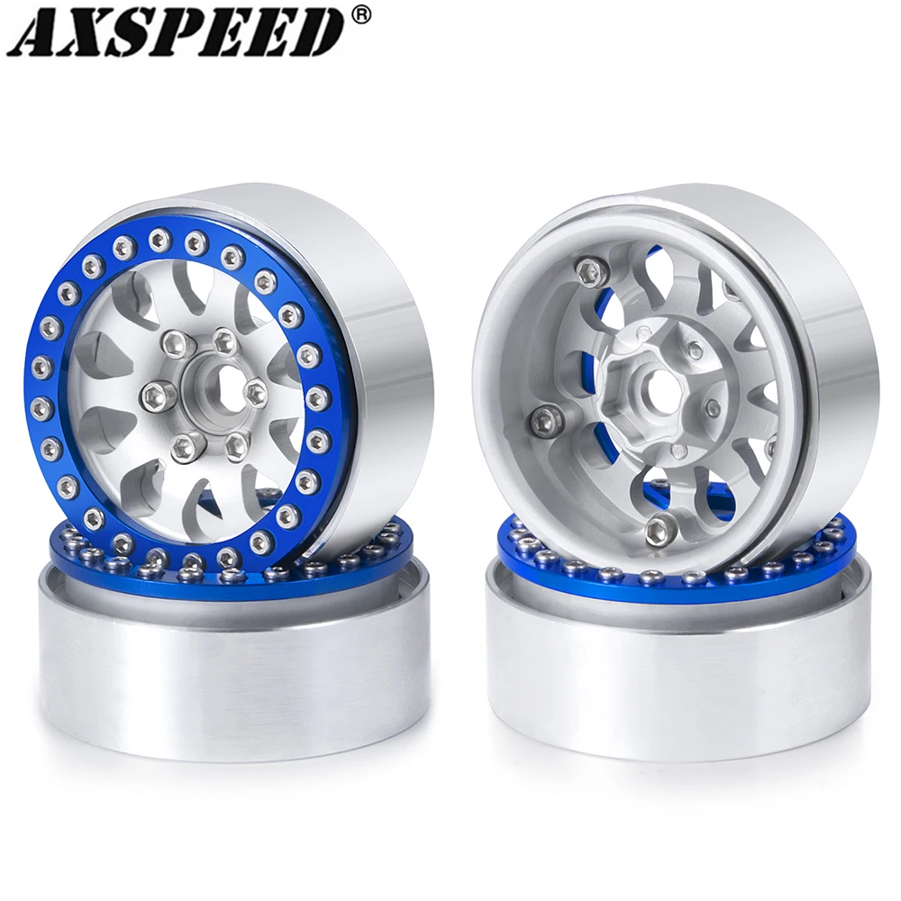 

Металлическая Ступица колеса AXSPEED, 6 спиц, 1,9 дюйма, обод колеса Beadlock для радиоуправляемого гусеничного автомобиля 1/10, Axial SCX10 CC01 TRX4 4WD, обновленные детали