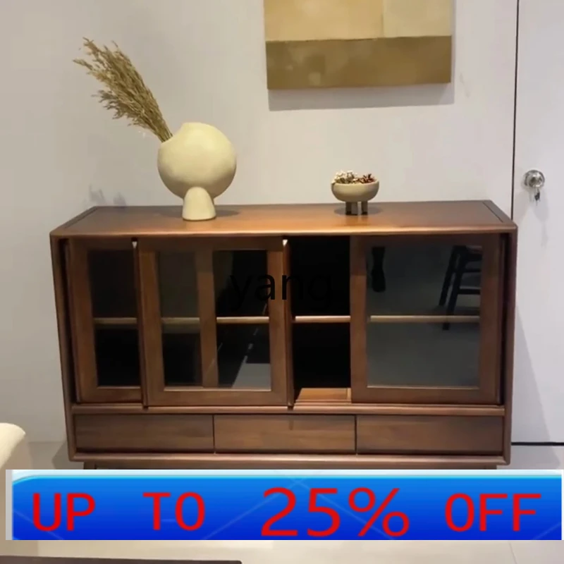 

LH Modern Simple Light Luxury Living Room Dining Room Solid Wood Storage Storage Cabinet