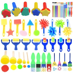 Painting Sponge Brush Set Children Drawing Toys EVA Stamp Art Rubbings Graffiti Roller Tools Early Education DIY Puzzle Toy TMZ