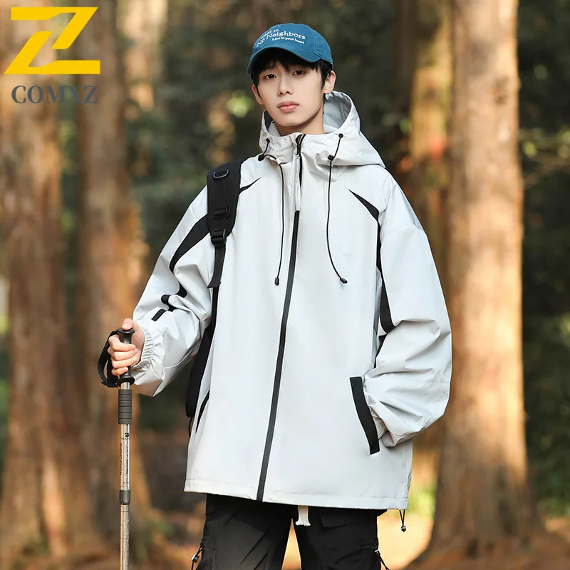 

Куртка для пар, весенне-осенняя новая уличная тонкая ветрозащитная водонепроницаемая спортивная куртка с капюшоном, повседневная универсальная походная куртка