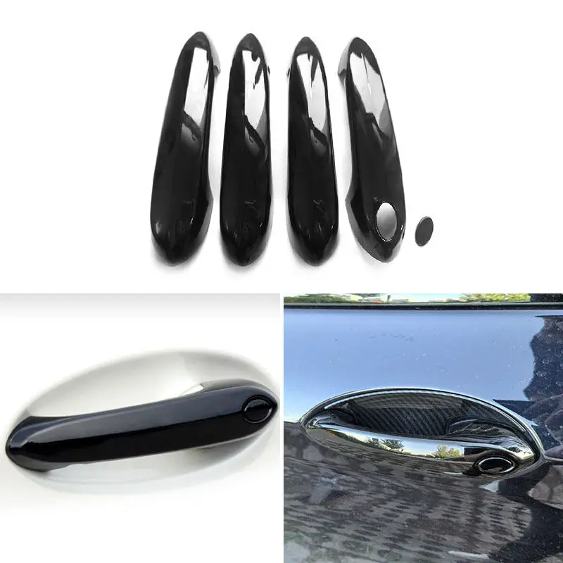 

Для BMW 3, 4, 5, 6 серий G20, G28, X3, X4, X6 2020-2023: ярко-черные аксессуары для автомобиля, 4 шт., накладки на внешние дверные ручки, защитные.