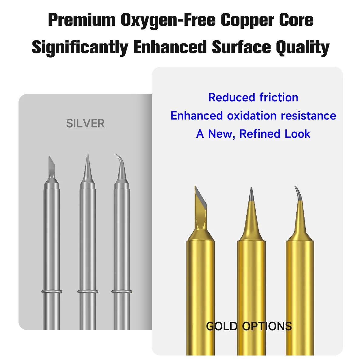 MECHANIC OT Series Long Soldering Iron Tip Integrated Fast Heating Oxygen-Free Copper Core for T12 950 Soldering Rework Station