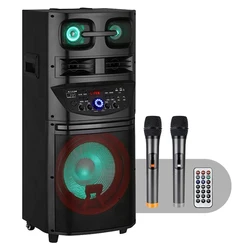 Karaoke Machine altoparlante Bluetooth portatile supporto audio HD Radio TWS AUX In Bass & Treble per altoparlante per feste/riunioni all'aperto