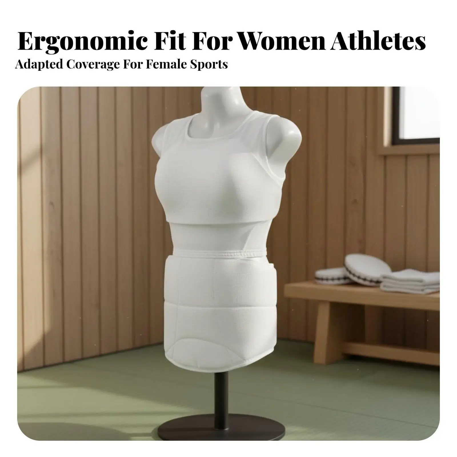 Women Karate Chest Guard for Kickboxing MMA Sparring Protection with Shock Absorbing PP Shell Ventilated Martial Arts Training