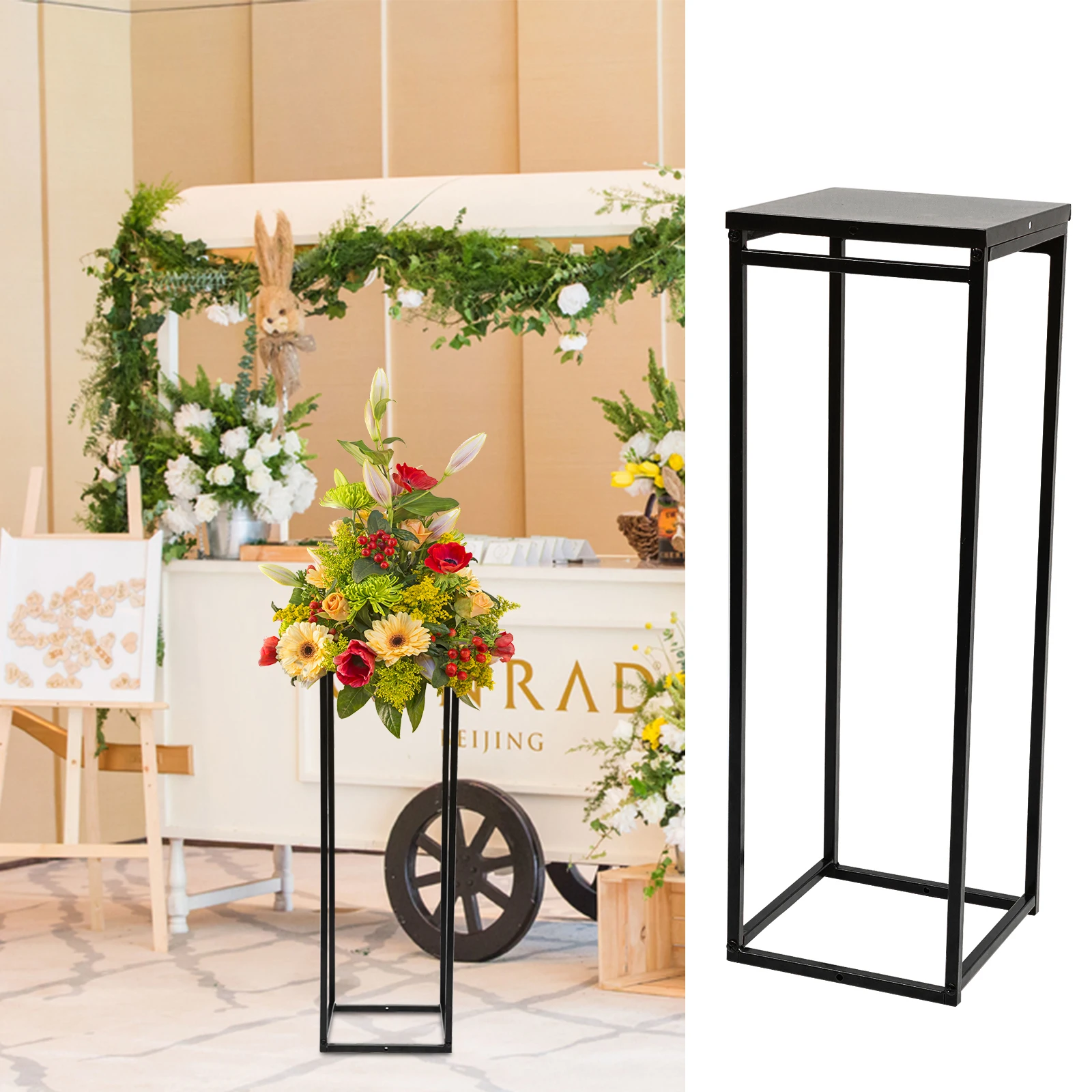 

LOYALHEARTDY Wedding Party Centerpiece Decoration Flower Rack Iron Flower Stand Geometric Vase Column Stand Flower Display Shelf