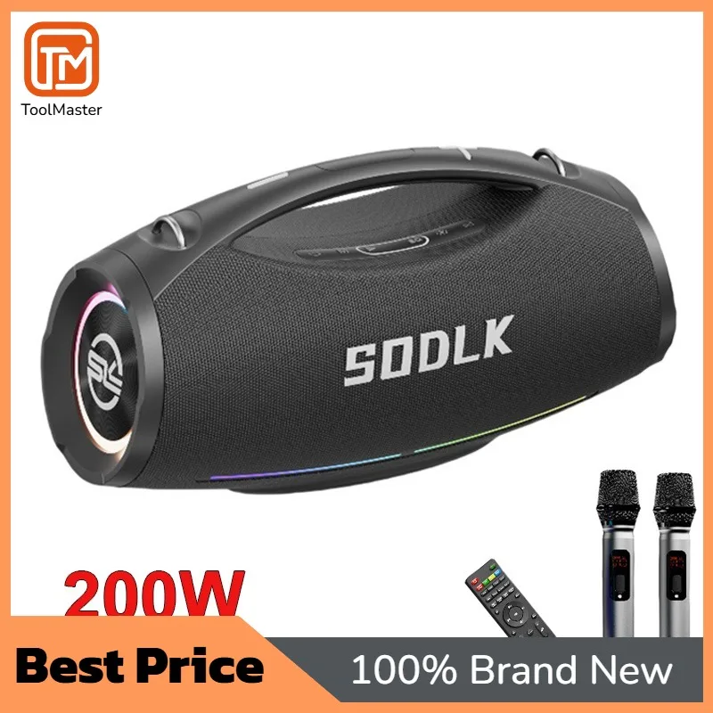 [Hot Sale]SODLK S1615 200W Professional Bluetooth Speaker Outdoor Waterproof Portable Wireless Karaoke Stereo Surround Subwoofer