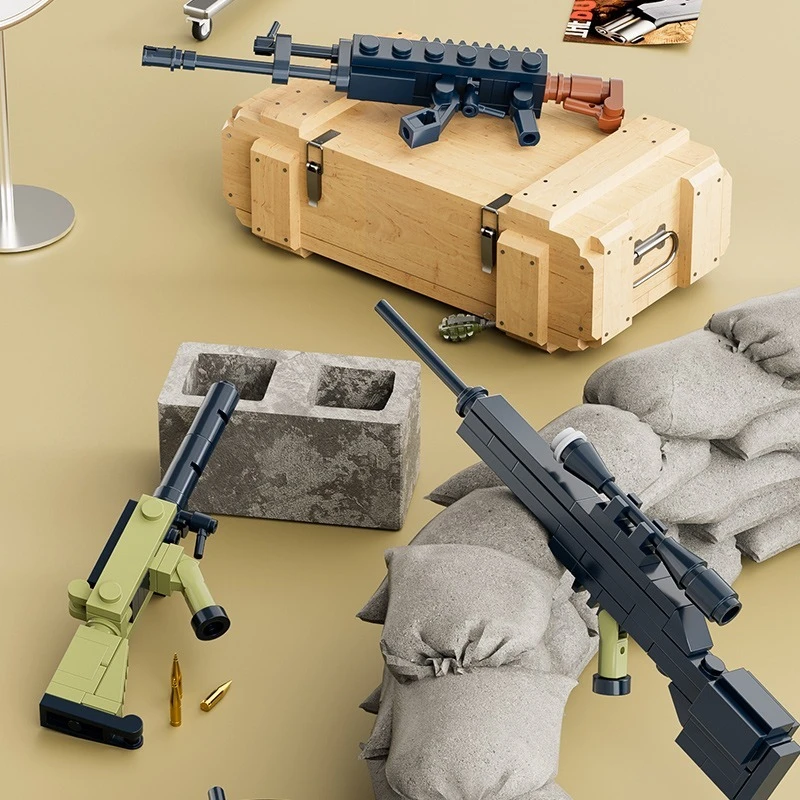 

Children's Toy Gun Building Blocks 266PCS Assembled Model 8 Gun Type Boys Kids Educational Toys Cool Birthday Holiday Gifts