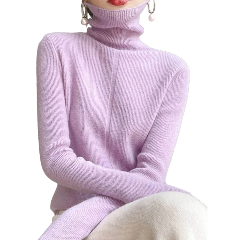 Soft and Comfortable Knitted Sweater with Unique Collar Pullover Tops for Women P8DB