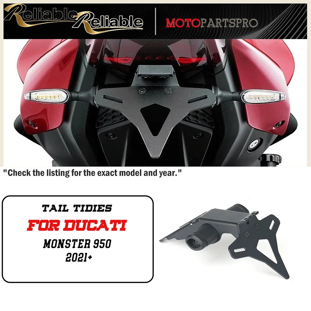 

License Plate Holder For Ducati Monster 950 Monster950 2021-up 2022 2023 Motorcycle Rear Short Tail Stock Tailstock Bracket Kit