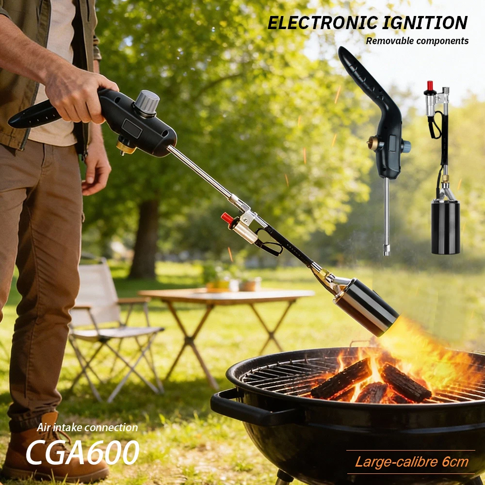 

Электронная горелка-зажигалка диаметром 6 см, миниатюрная, ручная, мощная, для кемпинга, барбекю и розжига огня