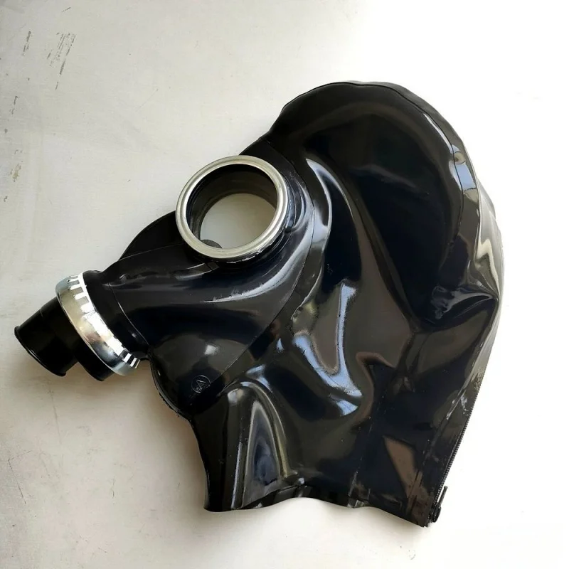 

Latex Hoods Full Coverage Closed Head Cover With Gas Mask Respirator Back Zipper