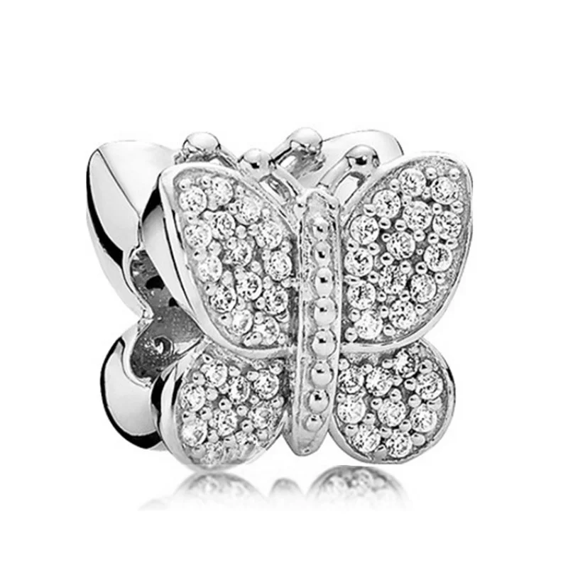 

Silver color Crystal Shinning Charms Beads Pendant Fit Bracelet Necklace For Women DIY Jewelry Accessorie