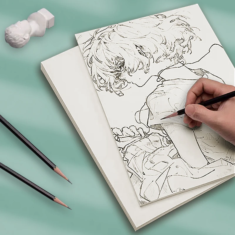 

50 шт., бумага для эскизов формата А4, 120/160/200 г, профессиональный скетчбук, бумага для рисования для студентов, художественные принадлежности, рисование узоров, эскизы