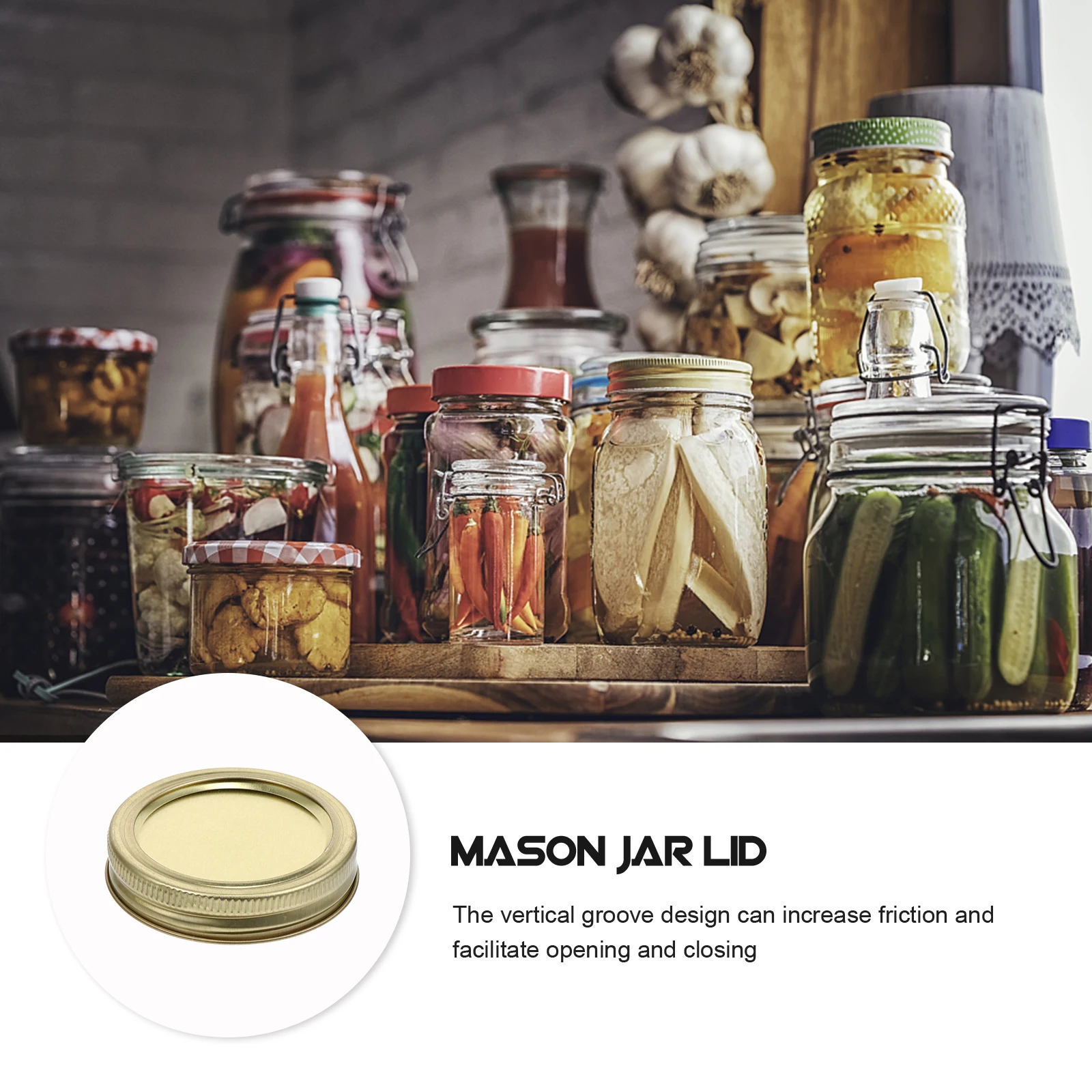 

20pcs Mason Tinplate Lid Lids Tinplate Stainless Steel Airtight Sealing Protective Accessories 7cm Caliber Durability