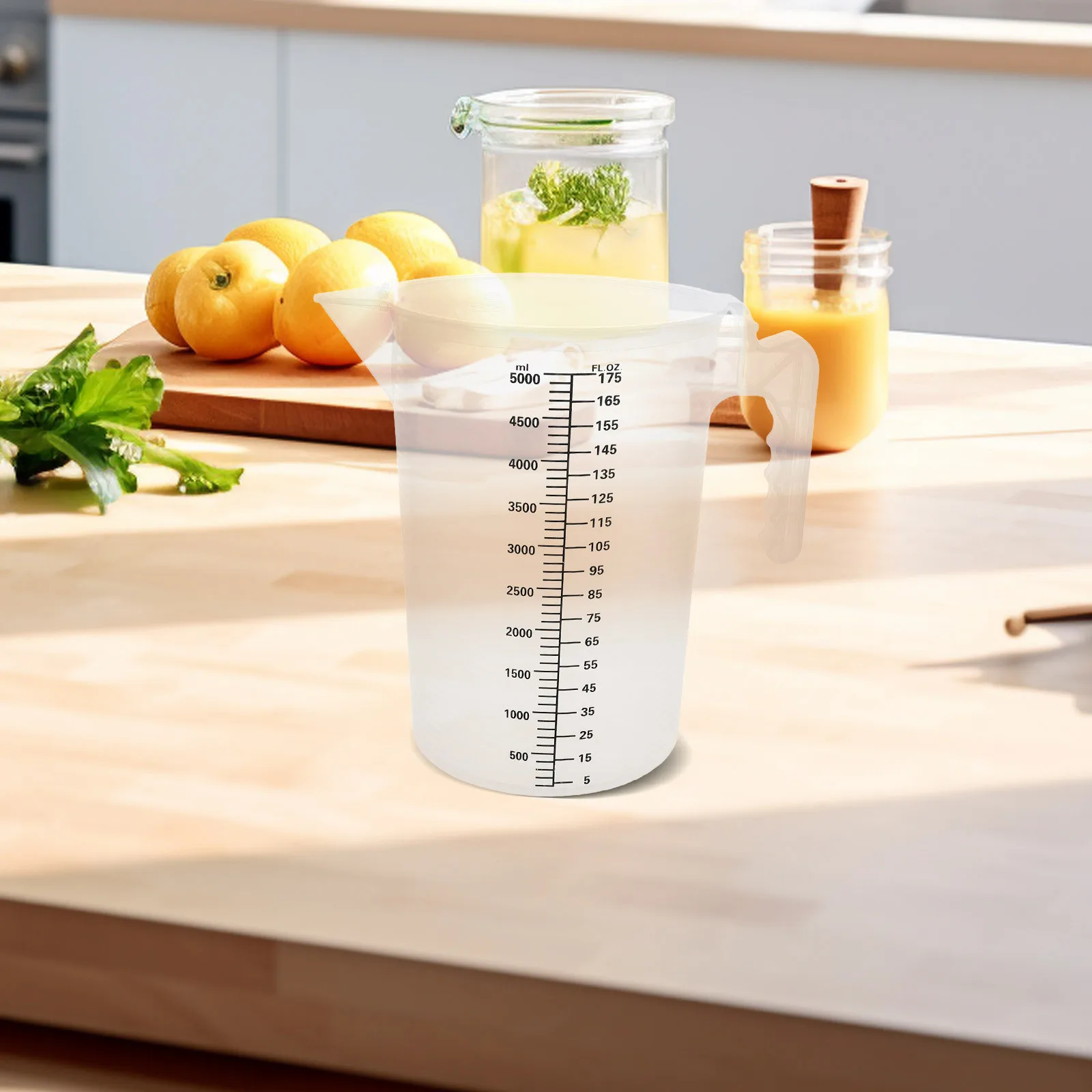 

Transparent Measuring Cup Large Capacity Food Grade Spill Proof Lid Commercial Milk Tea Shop Accurate Scale Clear Measuring Cups