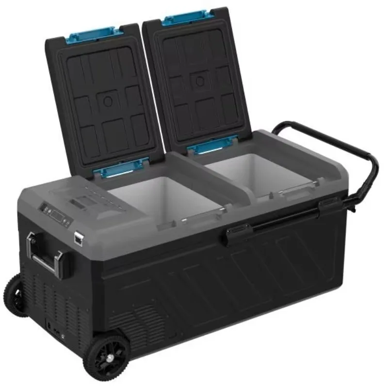 60L Mini Electric Refrigerator Portable 12V Car Fridge with Compressor Freezer for Camping RV Outdoor & Hotel Use Solar Powered