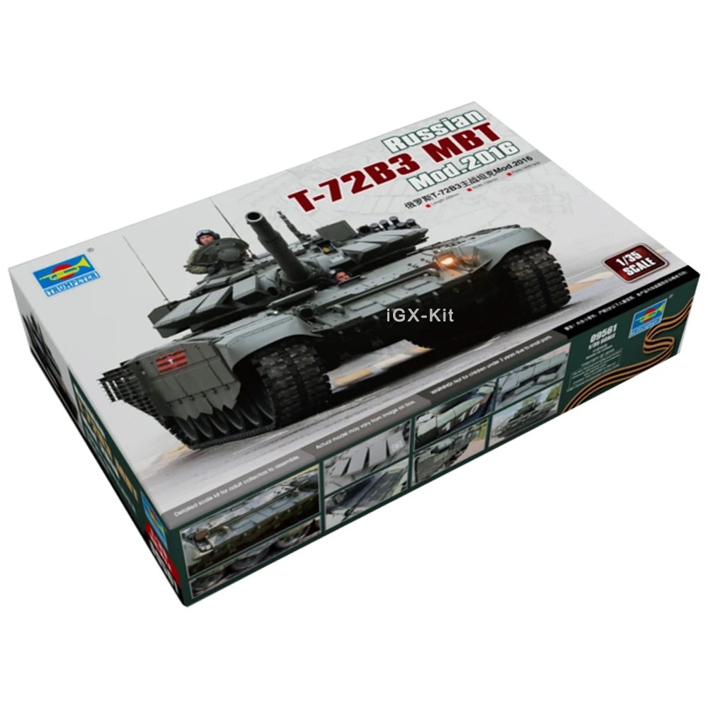 

Trumpeter 09561 1/35 Russian T72 T-72B3 MBT Main Battle Tank Mod2016 Military Assembly Plastic Gift Toy Model Building Kit