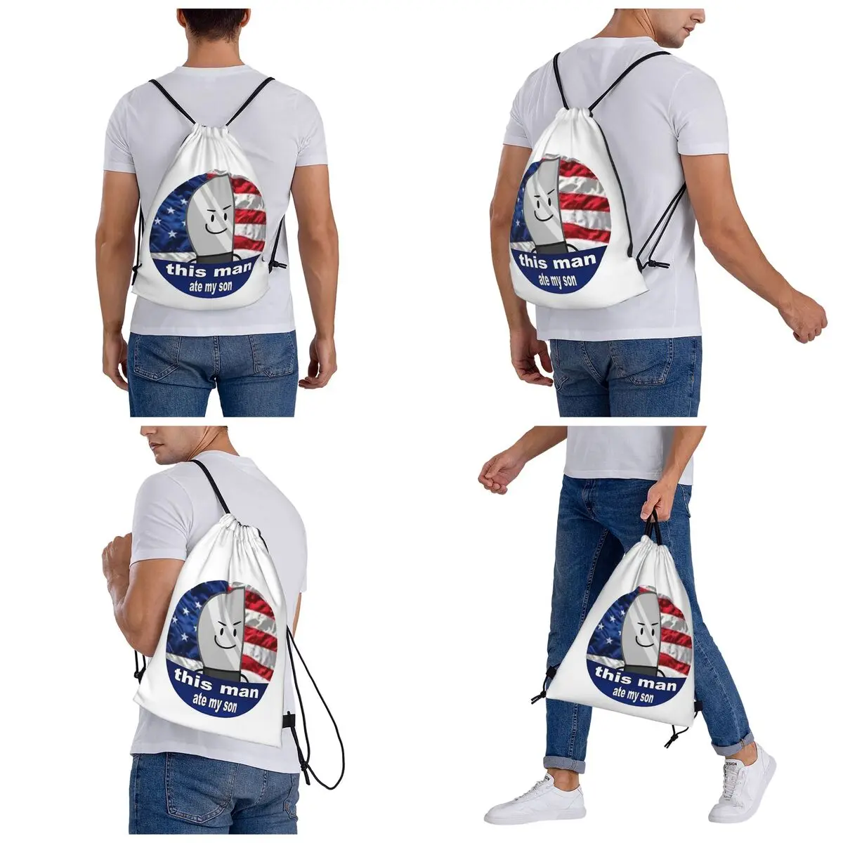 Inanimate Insanity Knife This Man Ate My So Backpacks Portable Drawstring Bundle Pocket Shoes Bag Book Bags for Man Woman School