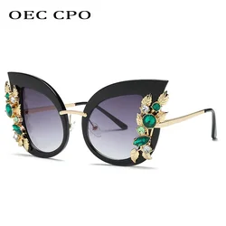 New Steampunk Diamond Sunglasses Goggle for Women Men Luxury Rhinestone Butterfly Sun Glasses Female Shades Eyewear Soleil Femme