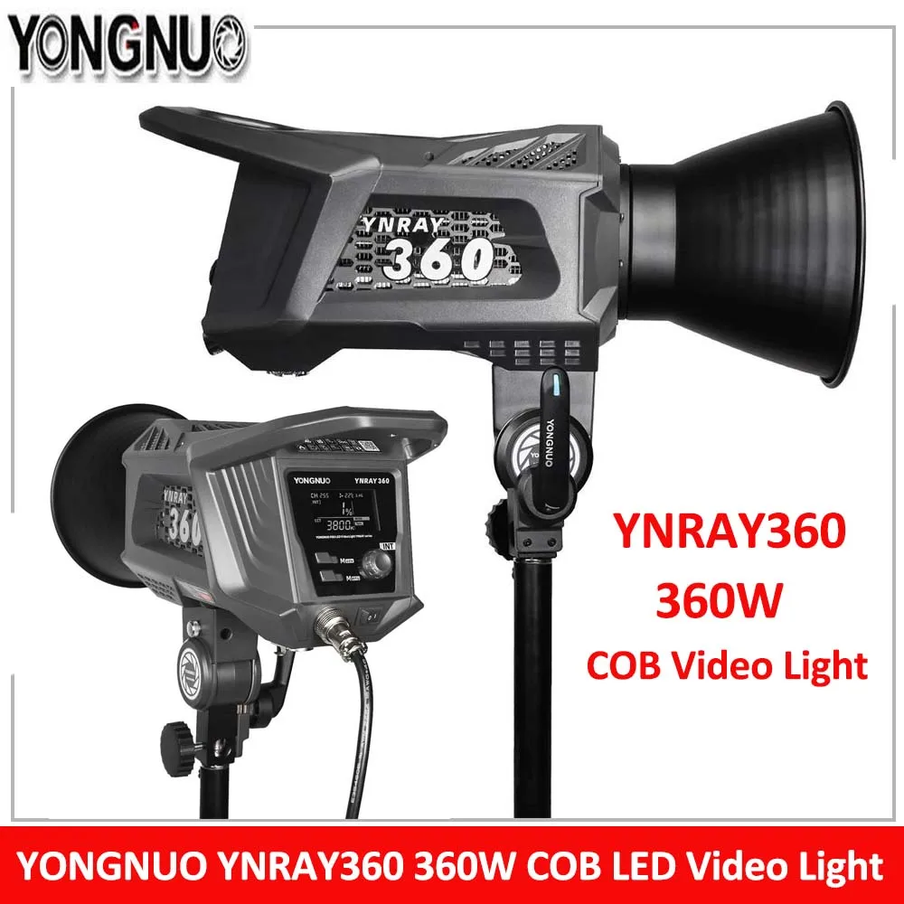 

YONGNUO YNRAY360 360W 3200-5600K COB Outdoor LED Video Light Bowens Mount Studio Lamp with Reflector Power Adapter For Vlog Movi