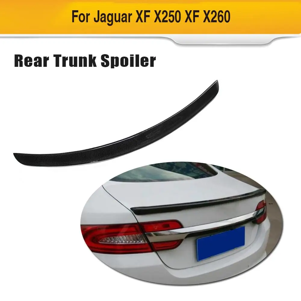 Carbon Fiber Car Rear Tunk Wing Spoiler For Jaguar XF 2012 - 2015 Rear Trunk Boot Lip Wing Spoiler Not For Sportbrake