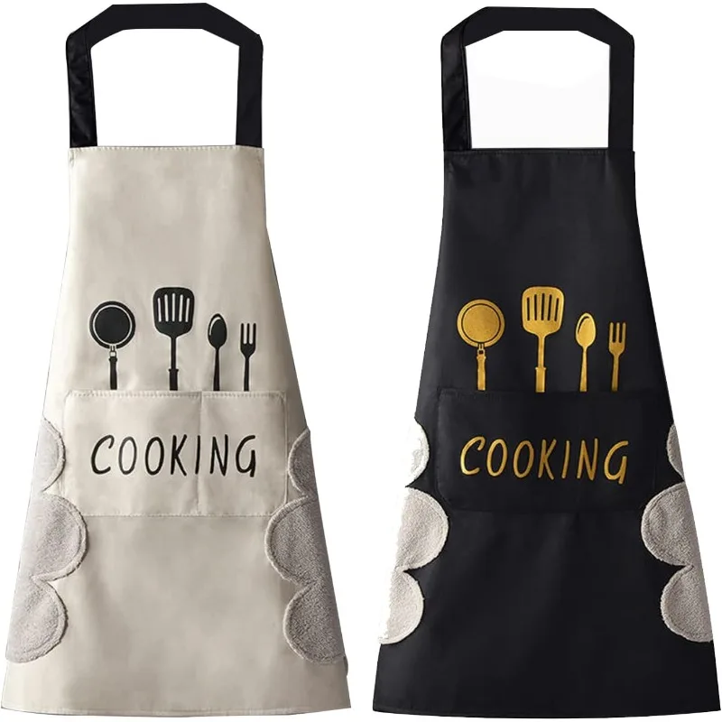 

1/2Pcs Unisex Sleeveless Apron Waterproof Oilproof Easy Wipe Hands Ideal for Cooking Cleaning Stain Resistance
