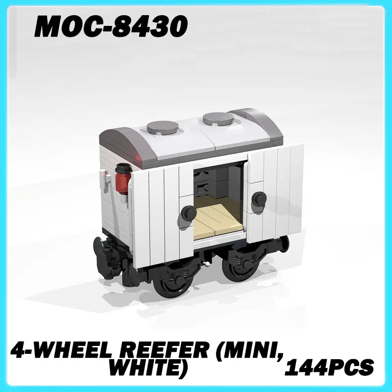 

MOC-8430 Мини-поезд серии Белый 4-колесный рефейс (мини, белый) Образовательная оригинальная модель Кирпичная головоломка Игрушка Подарки на день рождения 144 шт.